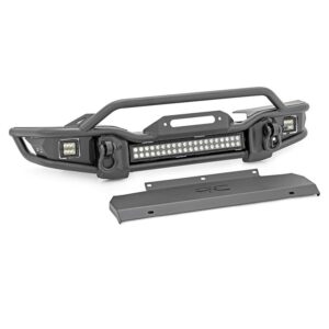 Parachoque delantero tubular con soporte de Winch Rough Country para Jeep Wrangler JK-JL/Gladiador JT - RC10647 (Rough Country)