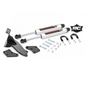 Amortiguador de dirección dual V2 de 2.5-8 pulg. Rough Country para RAM 2500 (2014-2022) - 8749470 (Rough Country)